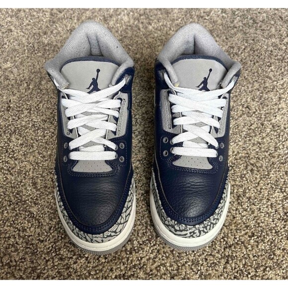 Nike Air Jordan 3 Retro Georgetown Size 5 Youth (Size 6.5 Women’s) - Picture 3 of 9